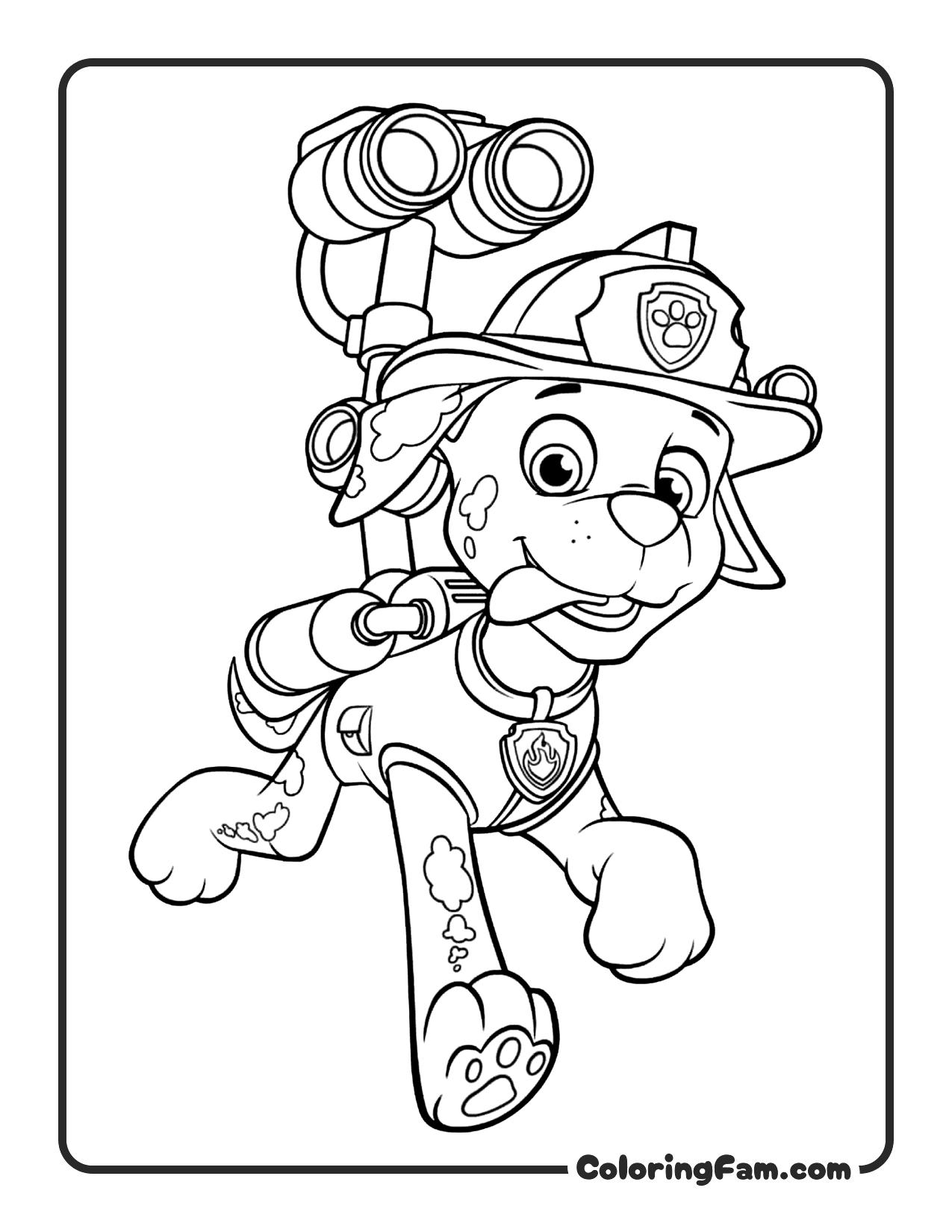 Marshall Pup Portrait coloring page