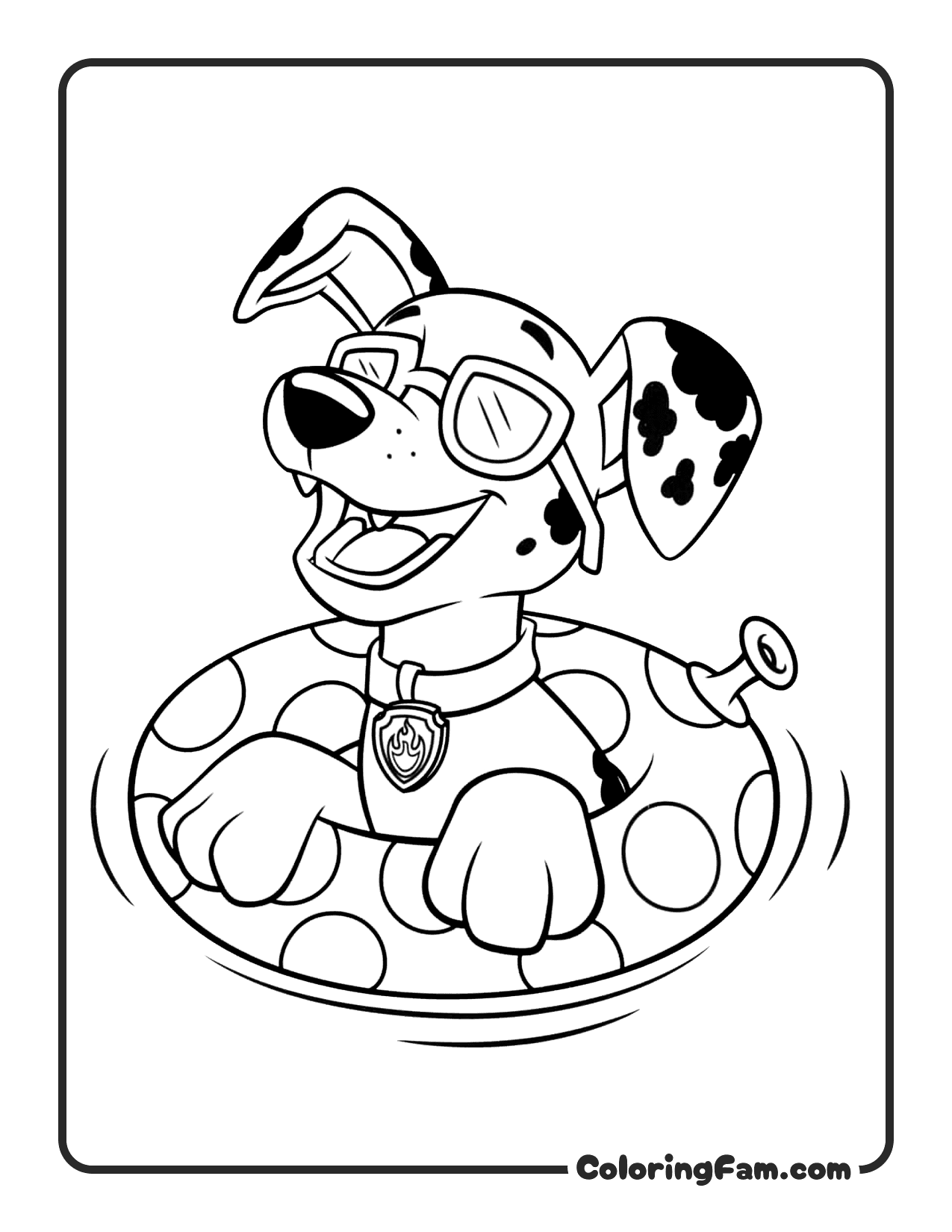 Marshall Swim Ring No Text coloring page