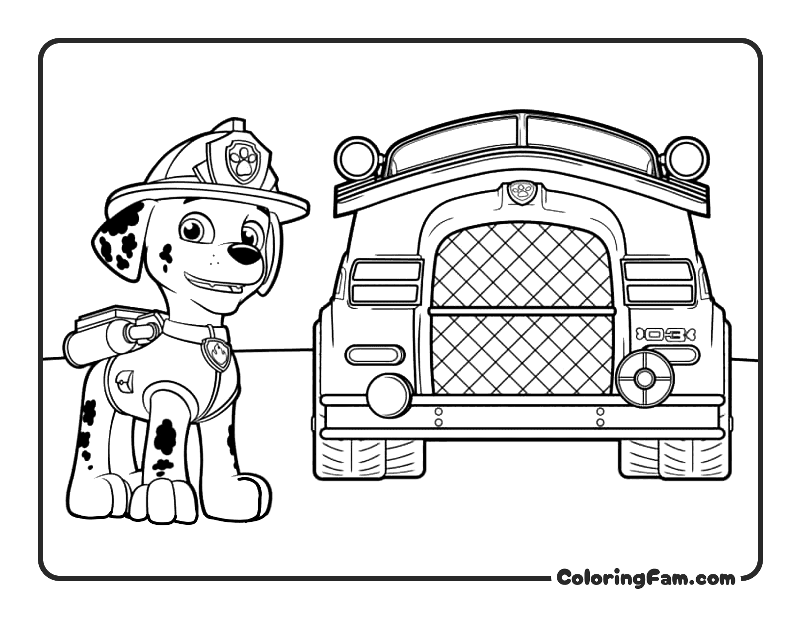 Marshall Tumbling Clumsy coloring page