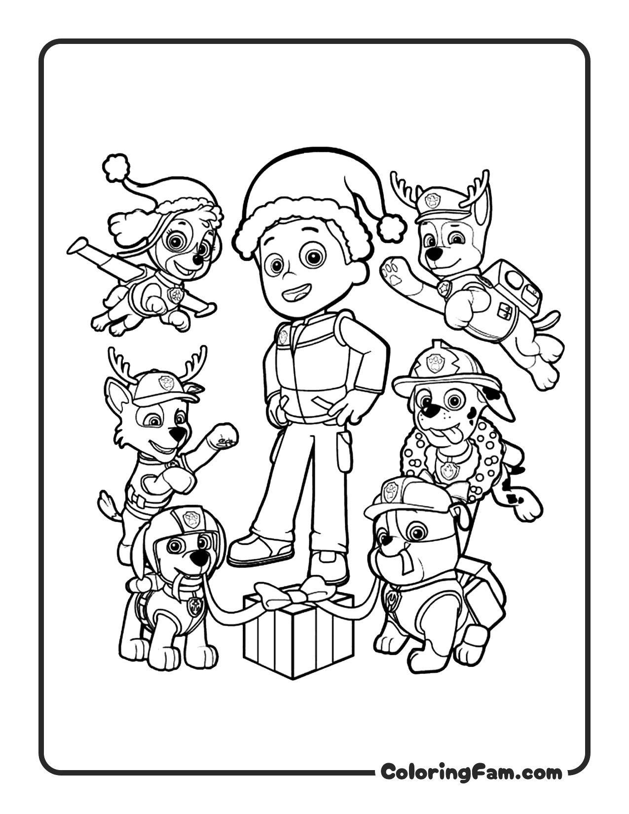 Marshall Water Hose Action coloring page
