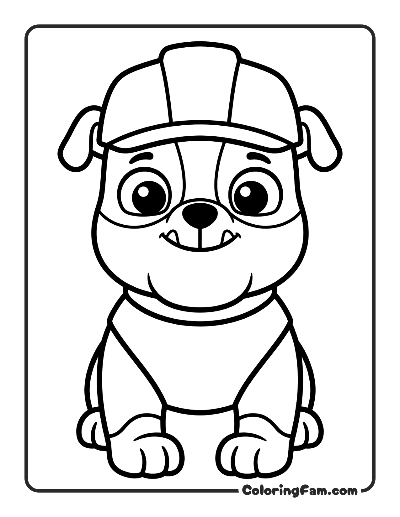 Paw Patrol Wearing Hat coloring page