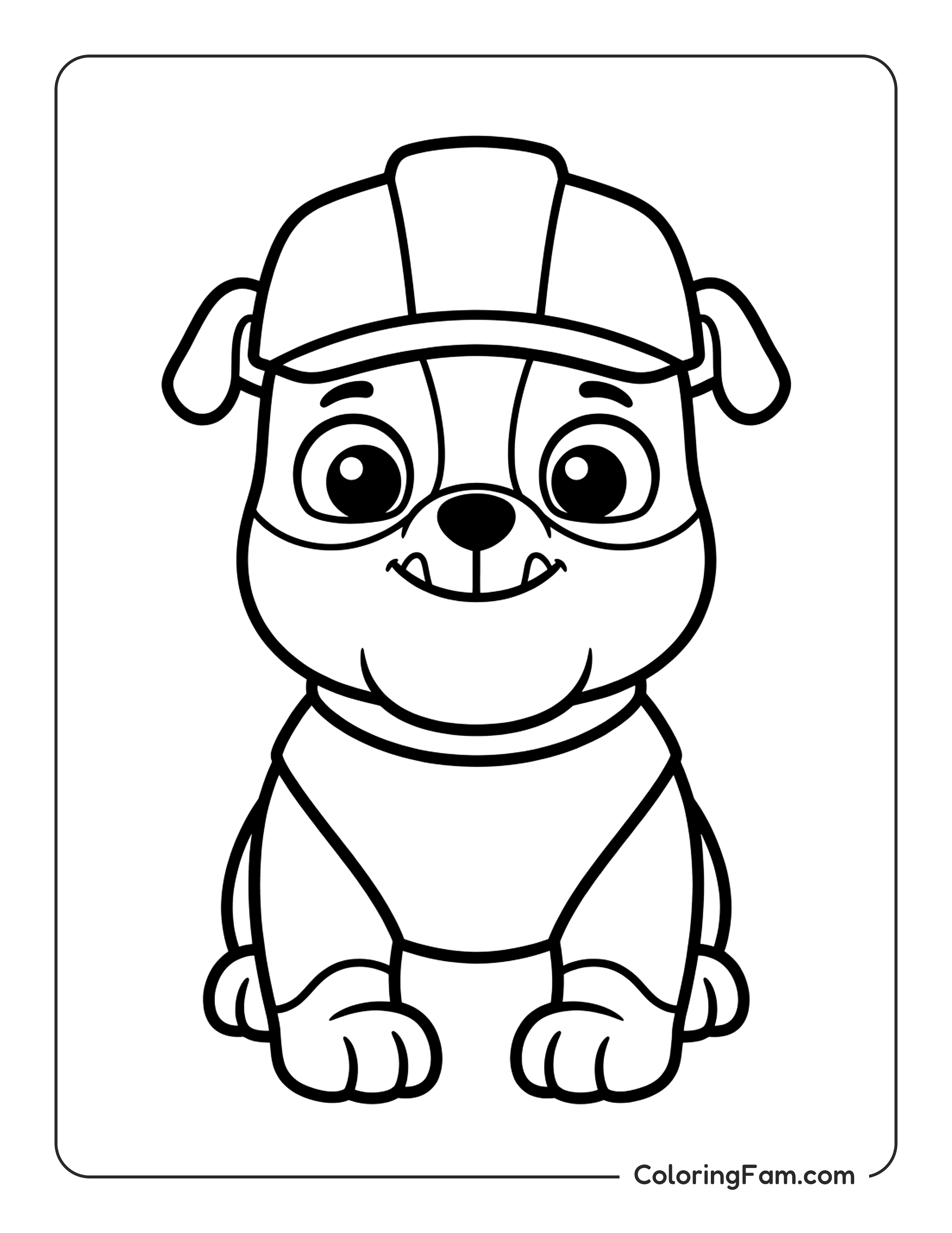 Paw Patrol Wearing Hat coloring page