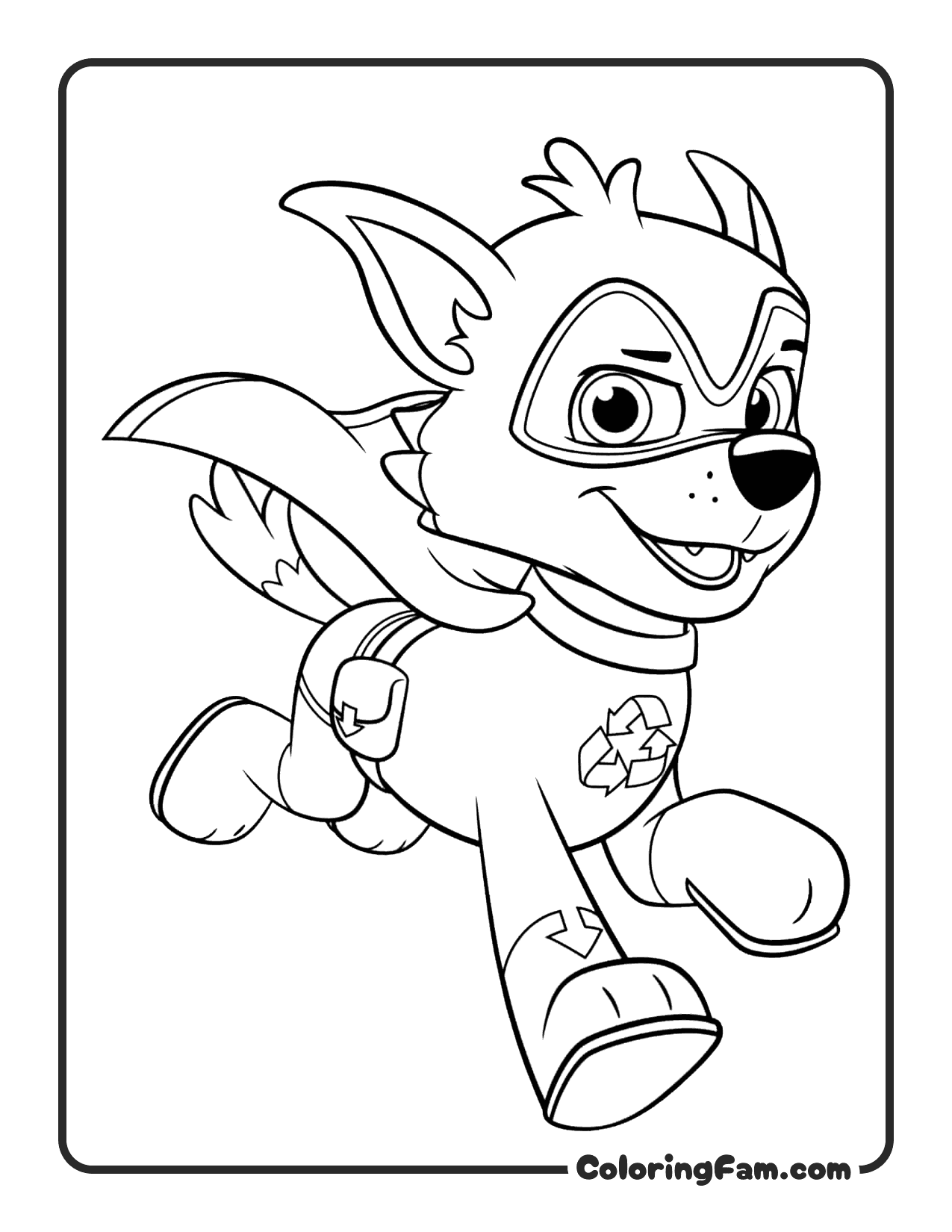Rocky Jumping With Tools coloring page