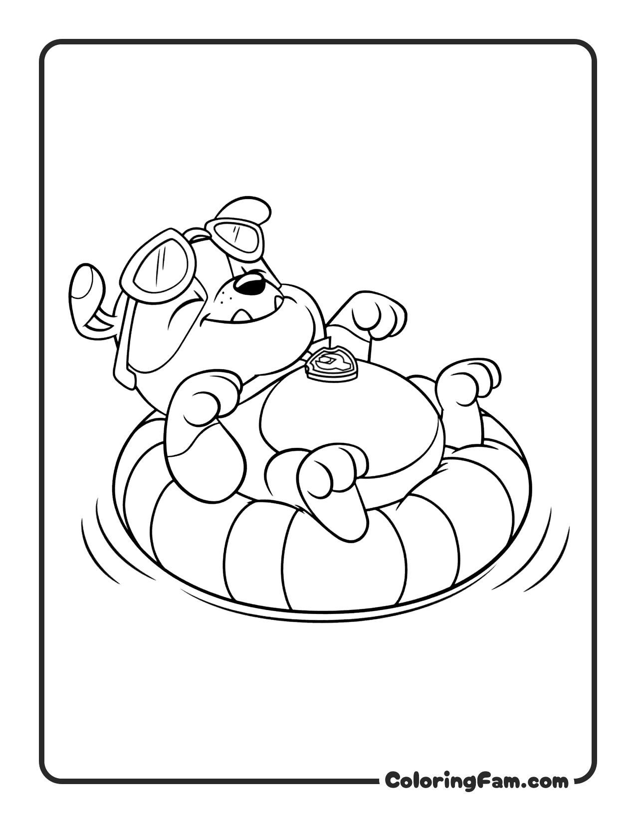 Rocky Mighty Pup Hero coloring page