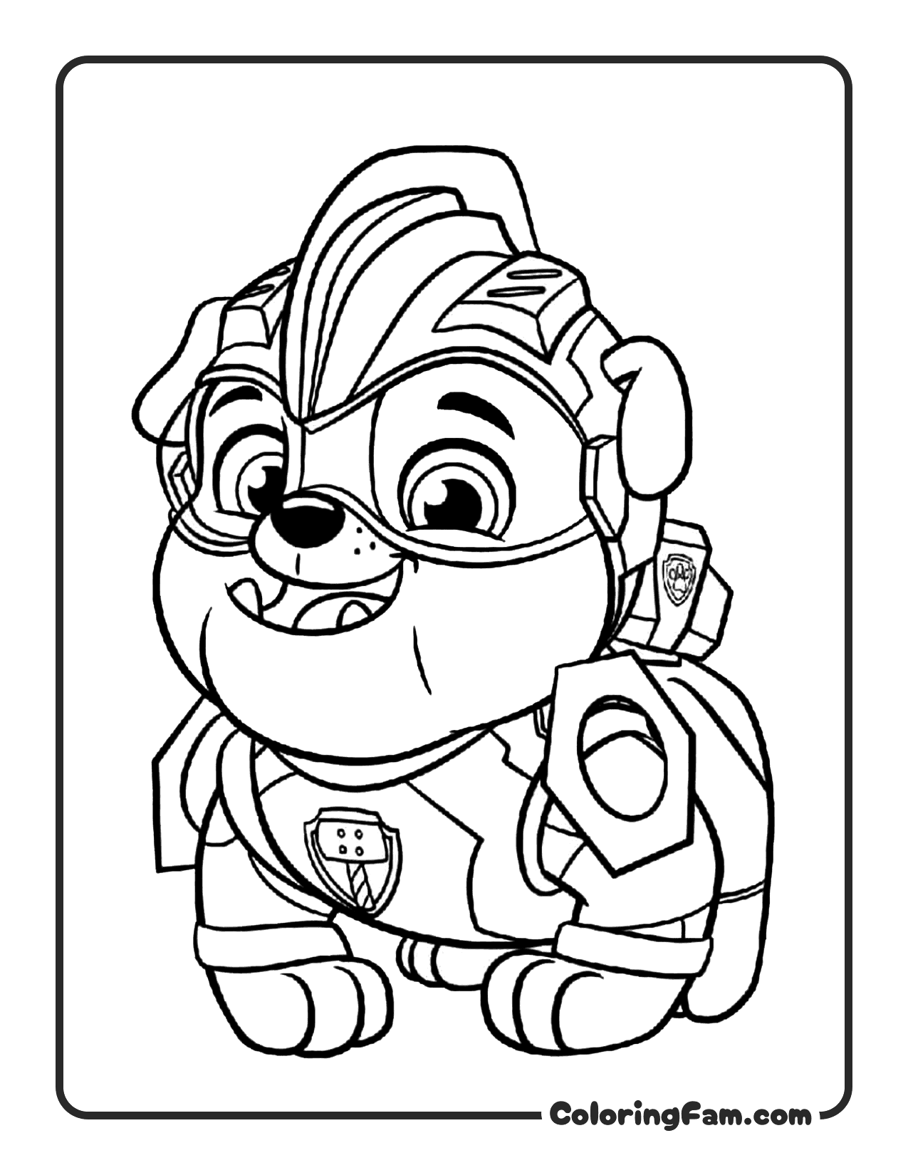 Rubble Construction Hat coloring page