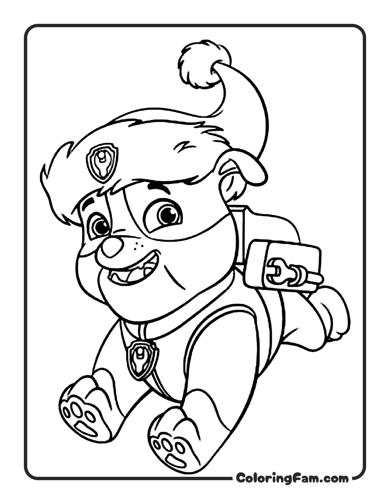 Rubble Digging Action coloring page