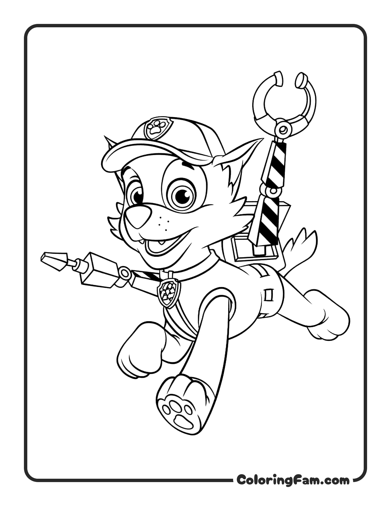 Rubble Happy Sitting coloring page