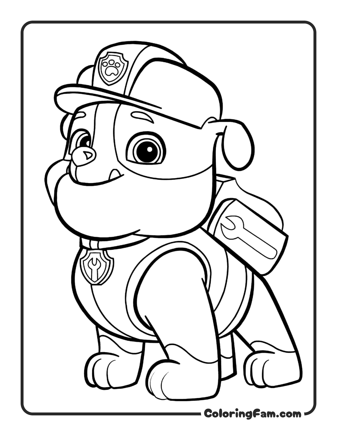 Rubble Standing Portrait coloring page