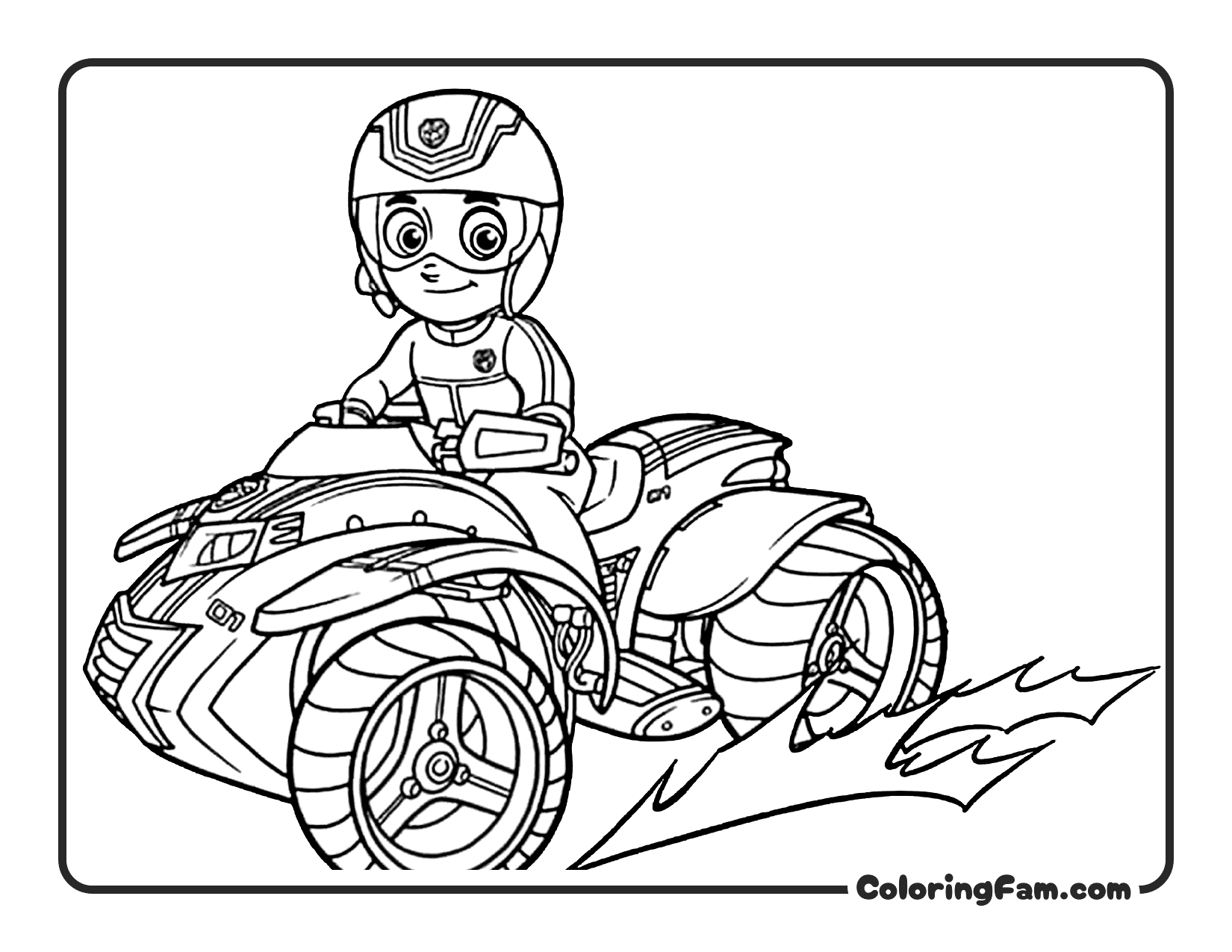 Ryder Adventure Pose coloring page