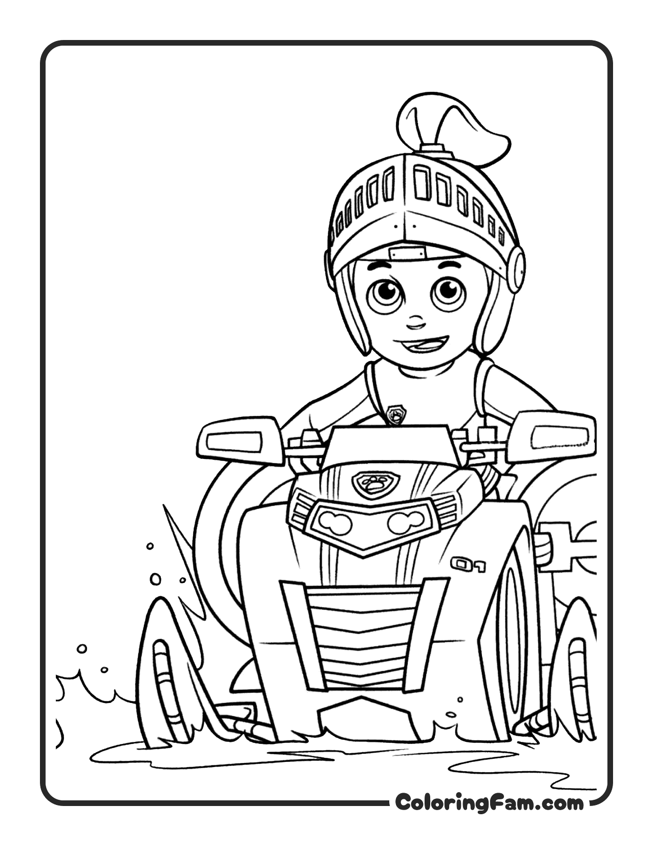 Ryder Portrait Close Up coloring page