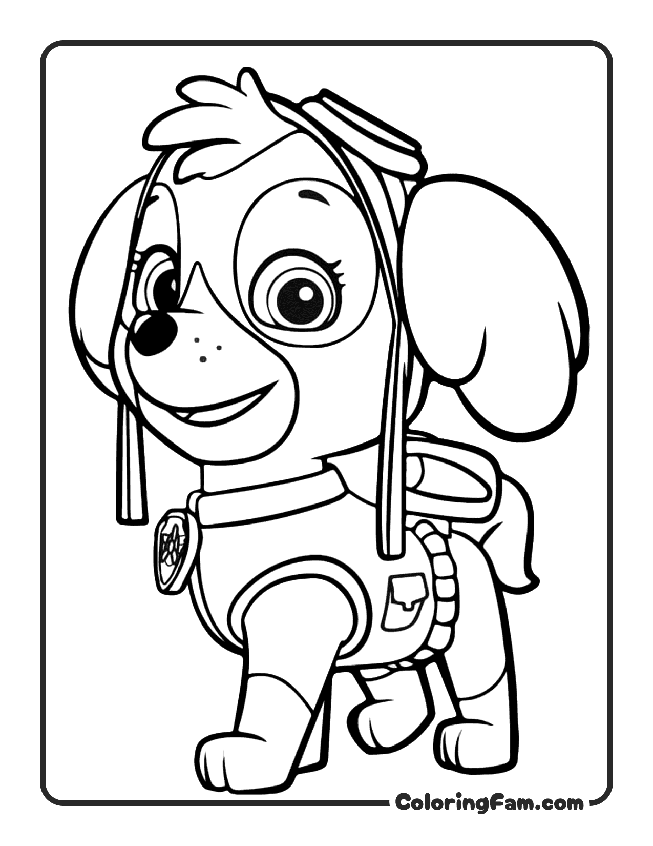 Skye Standing Simple coloring page