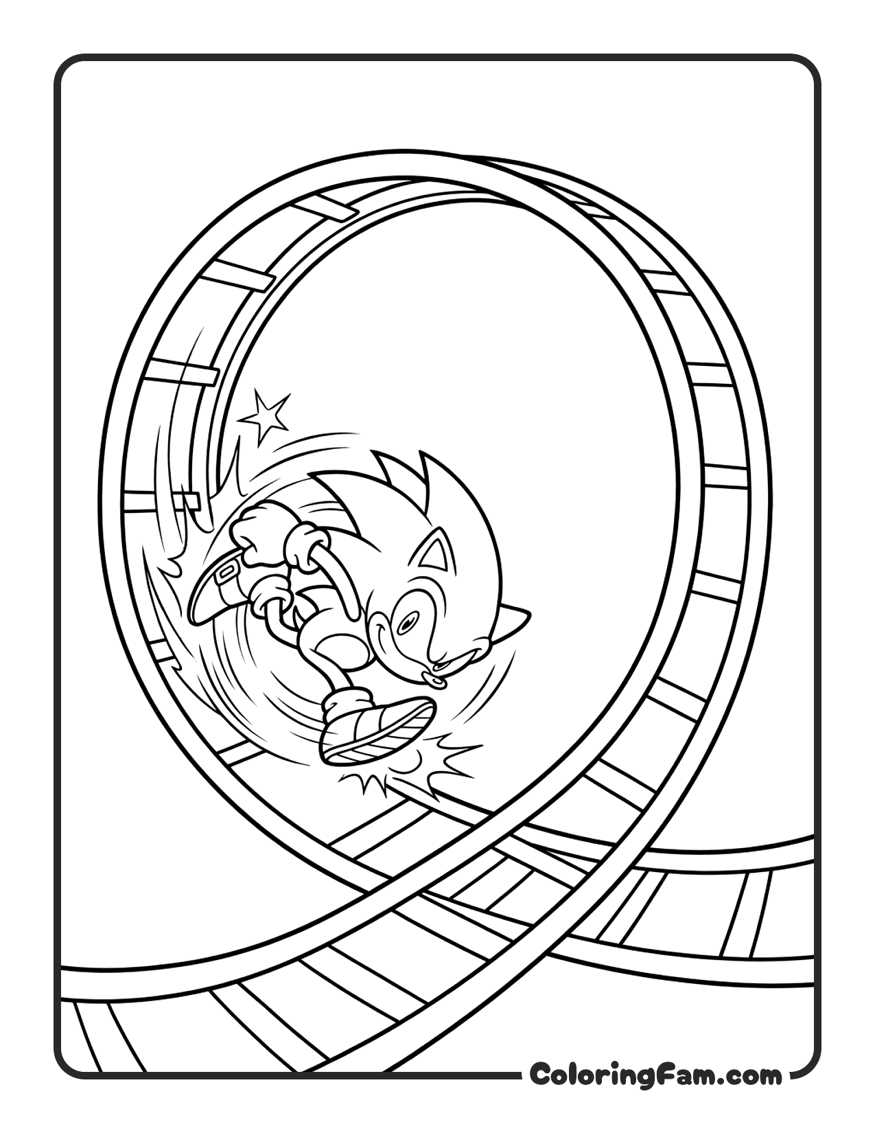Sonic Spin Ball Loop coloring page